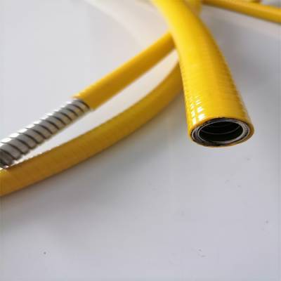 肇庆市生产Φ10光纤光缆保护软管不锈钢双扣包塑蛇皮管Φ12电缆屏蔽