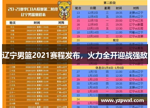 辽宁男篮2021赛程发布，火力全开迎战强敌